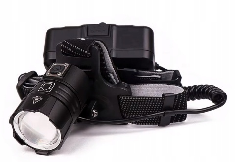 PREMIUM! DALEKOSIĘŻNA LATARKA CZOŁOWA LED UT-50 POWERBANK XHP90 5000lm USB