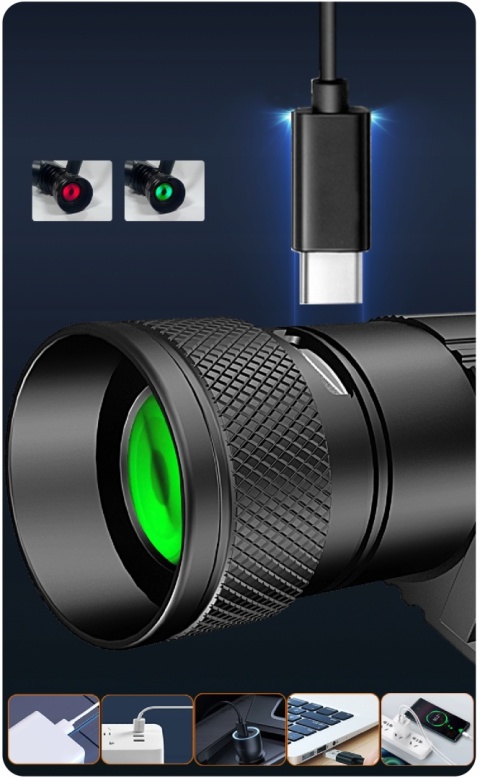 PREMIUM! DALEKOSIĘŻNA LATARKA CZOŁOWA LED ZOOM maXvision H11B