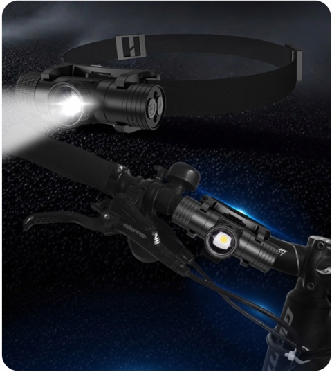 PREMIUM! DALEKOSIĘŻNA LATARKA CZOŁOWA LED ZOOM maXvision T21B LAMPKA ROWER