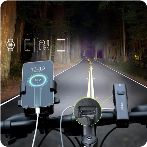 PREMIUM! LAMPKA ROWEROWA PRZEDNIA NA ROWER LED USB-C Sofirn BS01 2000lm MOC