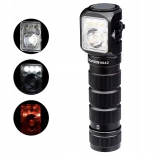 PREMIUM ! LATARKA CZOŁOWA Sofirn HS42 2100lm LED aku 18650 CZERWONE usb-c