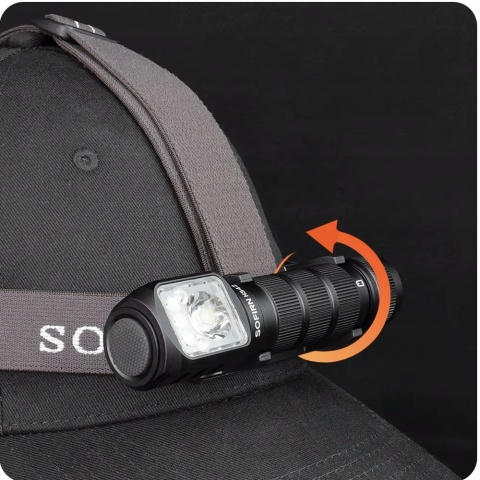 PREMIUM ! LATARKA CZOŁOWA Sofirn HS42 2100lm LED aku 18650 CZERWONE usb-c