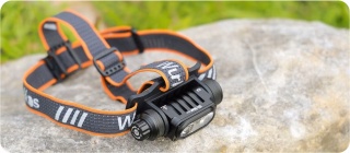 PREMIUM ! LATARKA CZOŁOWA WURKKOS HD16 2500lm LED 3 TRYBY 18650 CZERWONE