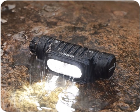 PREMIUM ! LATARKA CZOŁOWA WURKKOS HD16 2500lm LED 3 TRYBY 18650 CZERWONE