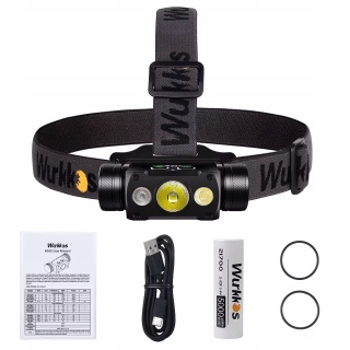 PREMIUM ! LATARKA CZOŁOWA WURKKOS HD50 4000lm LED 3 ŚWIATŁA 21700 SAMSUNG