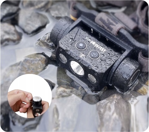 PREMIUM ! LATARKA CZOŁOWA WURKKOS HD50 4000lm LED 3 ŚWIATŁA 21700 SAMSUNG