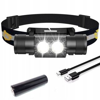 PREMIUM! LATARKA CZOŁOWA maXvision H25A 1800 lm LED 2*SST40 LED + aku 18650