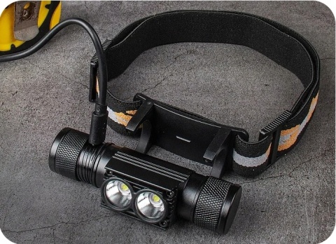 PREMIUM! LATARKA CZOŁOWA maXvision H25A 1800 lm LED 2*SST40 LED + aku 18650