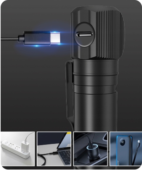 PREMIUM! LATARKA CZOŁOWA maXvision H30B LED SST40 LED + aku 18650