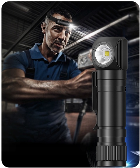 PREMIUM! LATARKA CZOŁOWA maXvision H30B LED SST40 LED + aku 18650