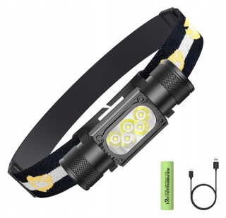 PREMIUM! LATARKA CZOŁOWA maXvision H35B 1747lm LED 5*SST20 LED + aku 18650