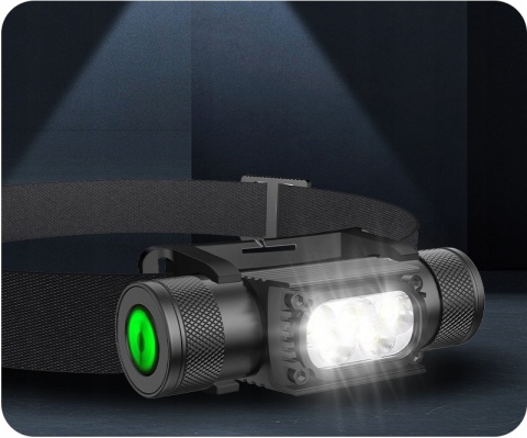 PREMIUM! LATARKA CZOŁOWA maXvision H35B 1747lm LED 5*SST20 LED + aku 18650