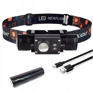 PREMIUM ! LATARKA CZOŁOWA maXvision M25L LED L2 + 2 XPE LED + aku 18650