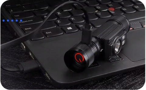 PREMIUM ! LATARKA CZOŁOWA maXvision M25L LED L2 + 2 XPE LED + aku 18650