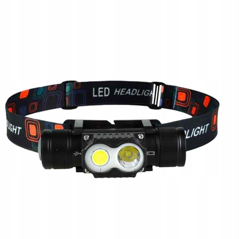 PREMIUM ! LATARKA CZOŁOWA maXvision M25R LED XTE+COB LED + aku 18650