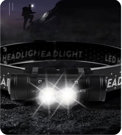 PREMIUM ! LATARKA CZOŁOWA maXvision M25R LED XTE+COB LED + aku 18650