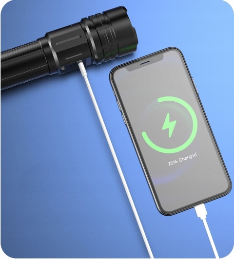 PREMIUM LATARKA DALEKOSIĘŻNA maXvision WL LED 1700 METRÓW 5000mAh USB-C