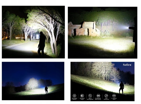PREMIUM Latarka Sofirn SP36 PRO 8000lm LED EDC 4*SST40 3*18650 9000mAh
