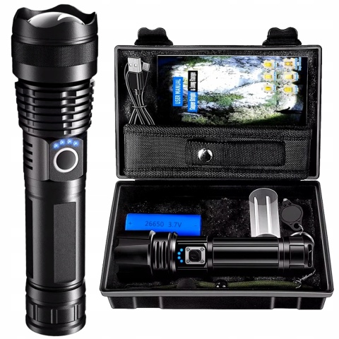 PREMIUM Latarka maXvision PT50 LED XHP90 5000lm 1500m 5000mAh USB-C GRATIS