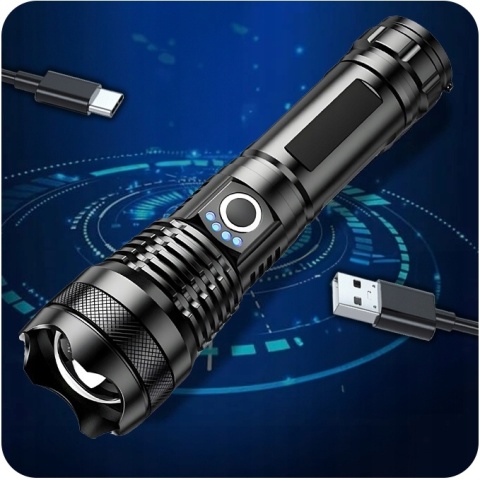 PREMIUM Latarka maXvision PT50 LED XHP90 5000lm 1500m 5000mAh USB-C GRATIS