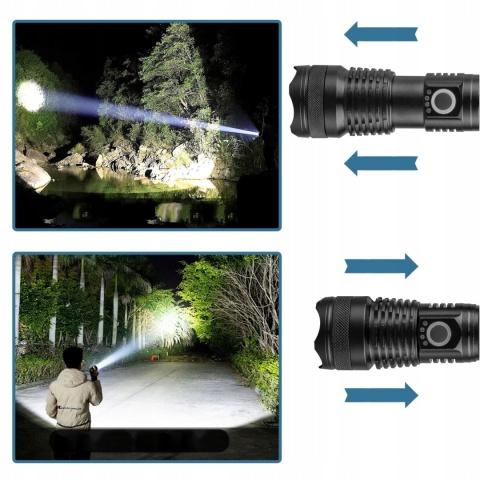 PREMIUM Latarka maXvision PT50 LED XHP90 5000lm 1500m 5000mAh USB-C GRATIS