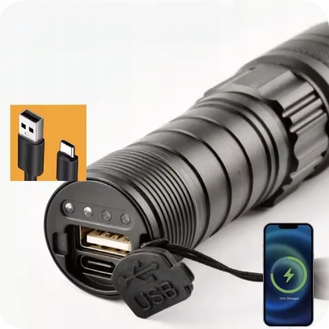 PREMIUM Latarka maXvision PT50 MINI LED 4000lm 2000mAh USB-C POWER-BANK