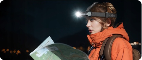 PREMIUM ! MOCNA LATARKA CZOŁOWA Sofirn HS41 4000lm 4*SST-20 LED + aku 21700