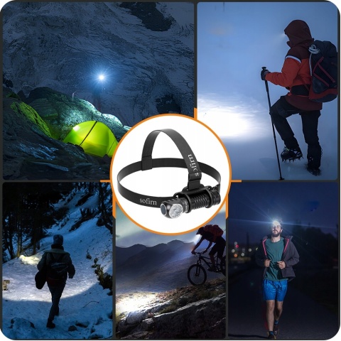 PREMIUM ! MOCNA LATARKA CZOŁOWA Sofirn HS41 4000lm 4*SST-20 LED + aku 21700