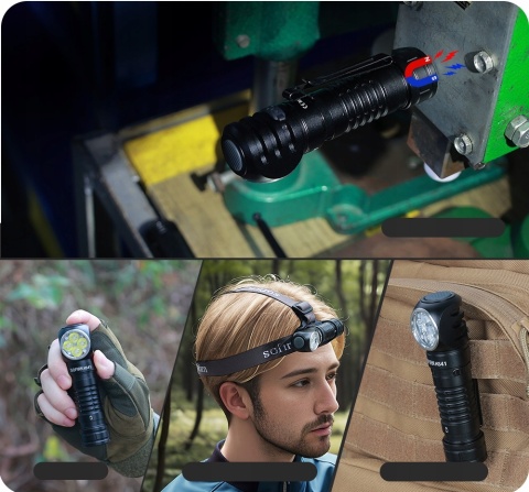 PREMIUM ! MOCNA LATARKA CZOŁOWA Sofirn HS41 4000lm 4*SST-20 LED + aku 21700