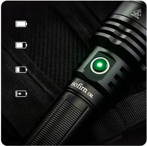 PROFESIONALNA Latarka Sofirn C8L 3100lm XHP50D HI aku 21700 USB-C MOC