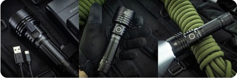 PROFESIONALNA Latarka Sofirn C8L 3100lm XHP50D HI aku 21700 USB-C MOC