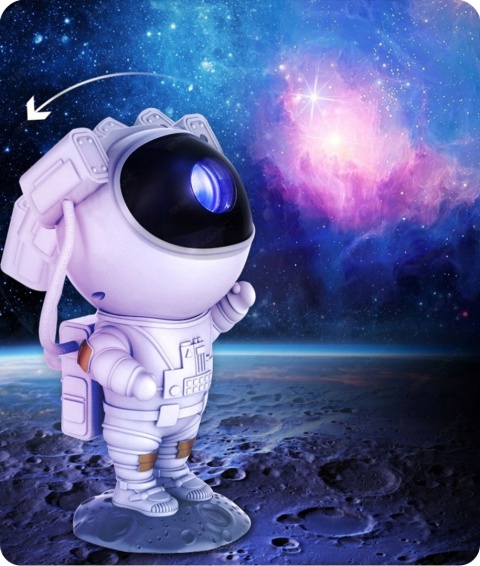 PROJEKTOR GWIAZD ASTRONAUTA LAMPKA NOCNA DLA DZIECKA KOSMOS PILOT maXvision