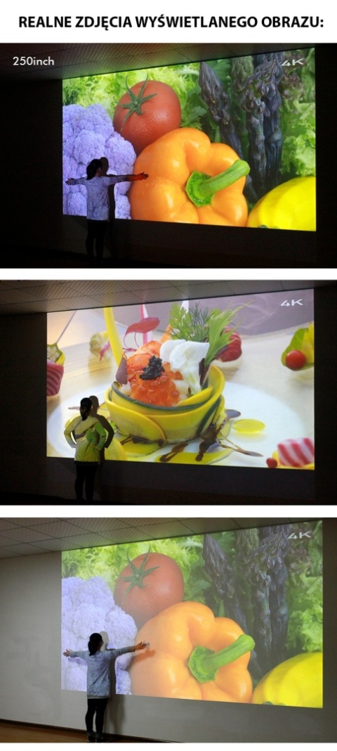 RZUTNIK PROJEKTOR 30000lm LED DLP ANDROID AUTO FOCUS ZOOM 4K 3D maXvision