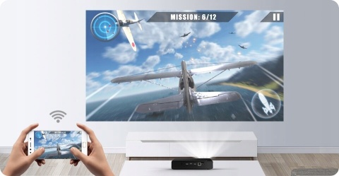 RZUTNIK PROJEKTOR 30000lm LED DLP ANDROID AUTO FOCUS ZOOM 4K 3D maXvision