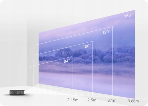 RZUTNIK PROJEKTOR 30000lm LED DLP ANDROID AUTO FOCUS ZOOM 4K 3D maXvision