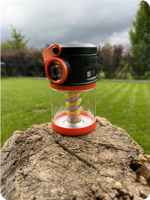 SOLARNA - MOCNA LAMPKA KEMPINGOWA LED NAMIOT BIWAK TURYSTYCZNA USB-C maX-18