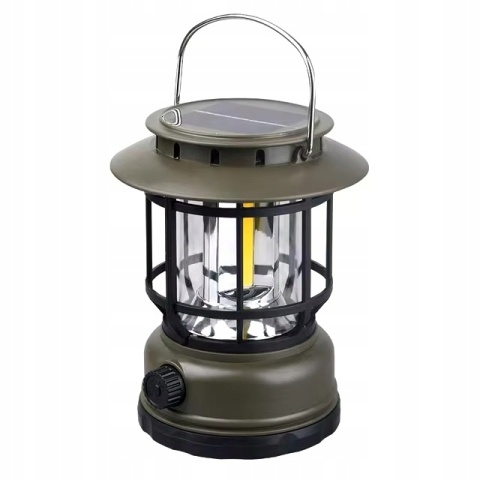 SOLARNA - MOCNA LAMPKA KEMPINGOWA LED NAMIOT BIWAK TURYSTYCZNA USB-C