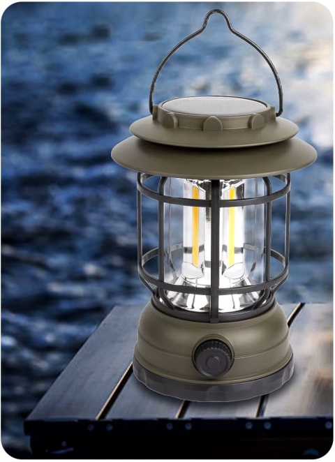 SOLARNA - MOCNA LAMPKA KEMPINGOWA LED NAMIOT BIWAK TURYSTYCZNA USB-C