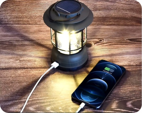 SOLARNA - MOCNA LAMPKA KEMPINGOWA LED NAMIOT BIWAK TURYSTYCZNA USB-C