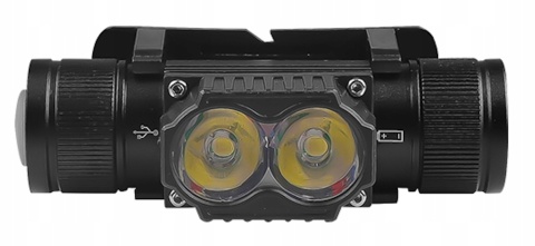 SUPER ! LATARKA CZOŁOWA maXvision M25S 1200lm LED 2*T6 LED + aku 18650