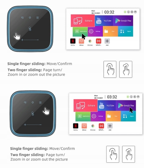 SUPER MINI PROJEKTOR DLP PRZENOŚNY AKUMULATOR ANDROID 4K