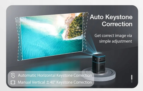 SUPER MINI PROJEKTOR DLP PRZENOŚNY AKUMULATOR ANDROID 4K