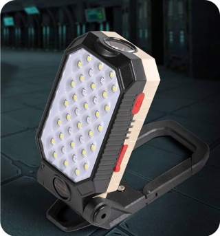 SUPER MOCNA LAMPKA ROBOCZA KEMPINGOWA OSTRZEGAWCZA LATARKA 3w1 USB-C MAGNES