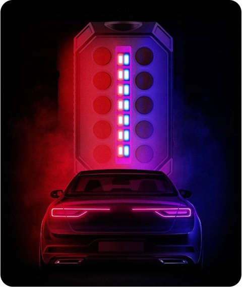 SUPER MOCNA LAMPKA ROBOCZA KEMPINGOWA OSTRZEGAWCZA LATARKA 3w1 USB-C MAGNES