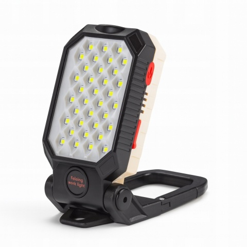 SUPER MOCNA LAMPKA ROBOCZA KEMPINGOWA OSTRZEGAWCZA LATARKA 3w1 USB-C MAGNES