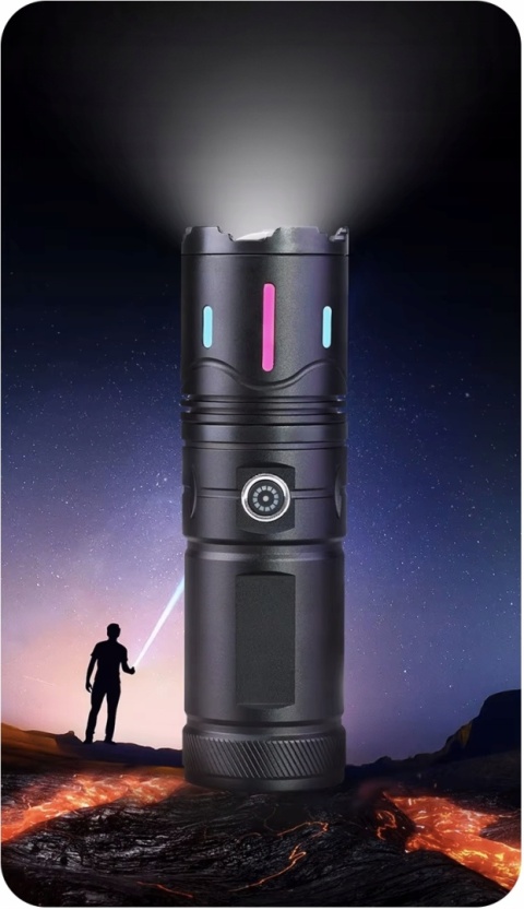 SUPER MOCNA! LATARKA LED LASER DALEKOSIĘŻNA RED Power-Bank 1800m ZOOM M30