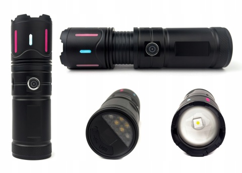 SUPER MOCNA! LATARKA LED LASER DALEKOSIĘŻNA RED Power-Bank 1800m ZOOM M30