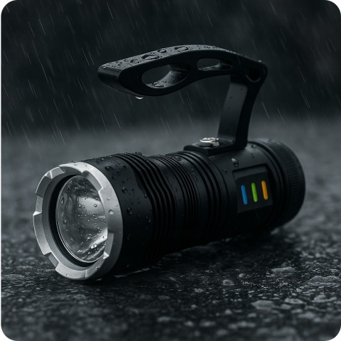 TURBO MOC- LATARKA LED WHITE LASER RED DALEKOSIĘŻNA 7000mAh PowerBank 1900m