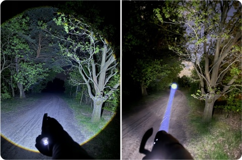 TURBO MOC- LATARKA LED WHITE LASER RED DALEKOSIĘŻNA 7000mAh PowerBank 1900m