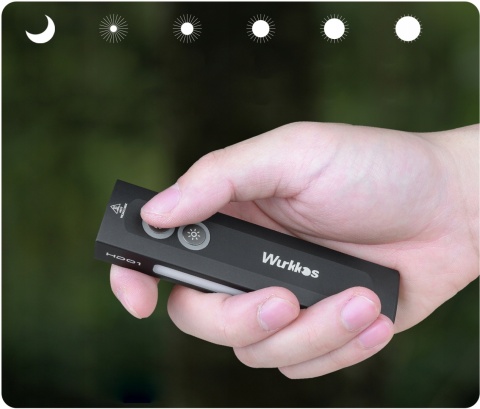 WIELOFUNKCYJNA MOCNA Latarka Laser LED RGBW Wurkkos HD01 1200lm akumulator